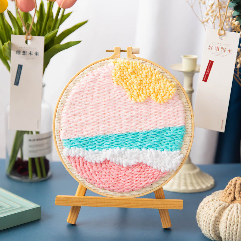 Embroidery DIY Material Package, Hand-Made, Beginner Zero-Based White Gift for Boyfriend