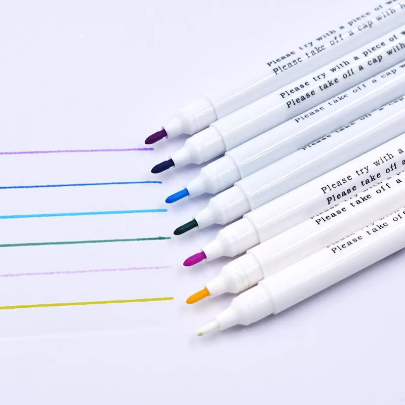 Water Erasable Marking Pens for Embroidery Sewing and Cross Stitch Fabric Color Disappearing