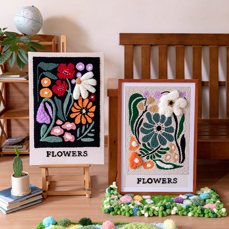 DIY Punch Needle Kit for Beginners with Decorative Wall Hanging for Home