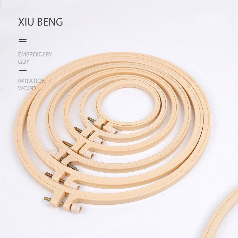 DIY Hand Embroidery Kit with Bamboo Embroidery Hoop and Circular Frame Tools