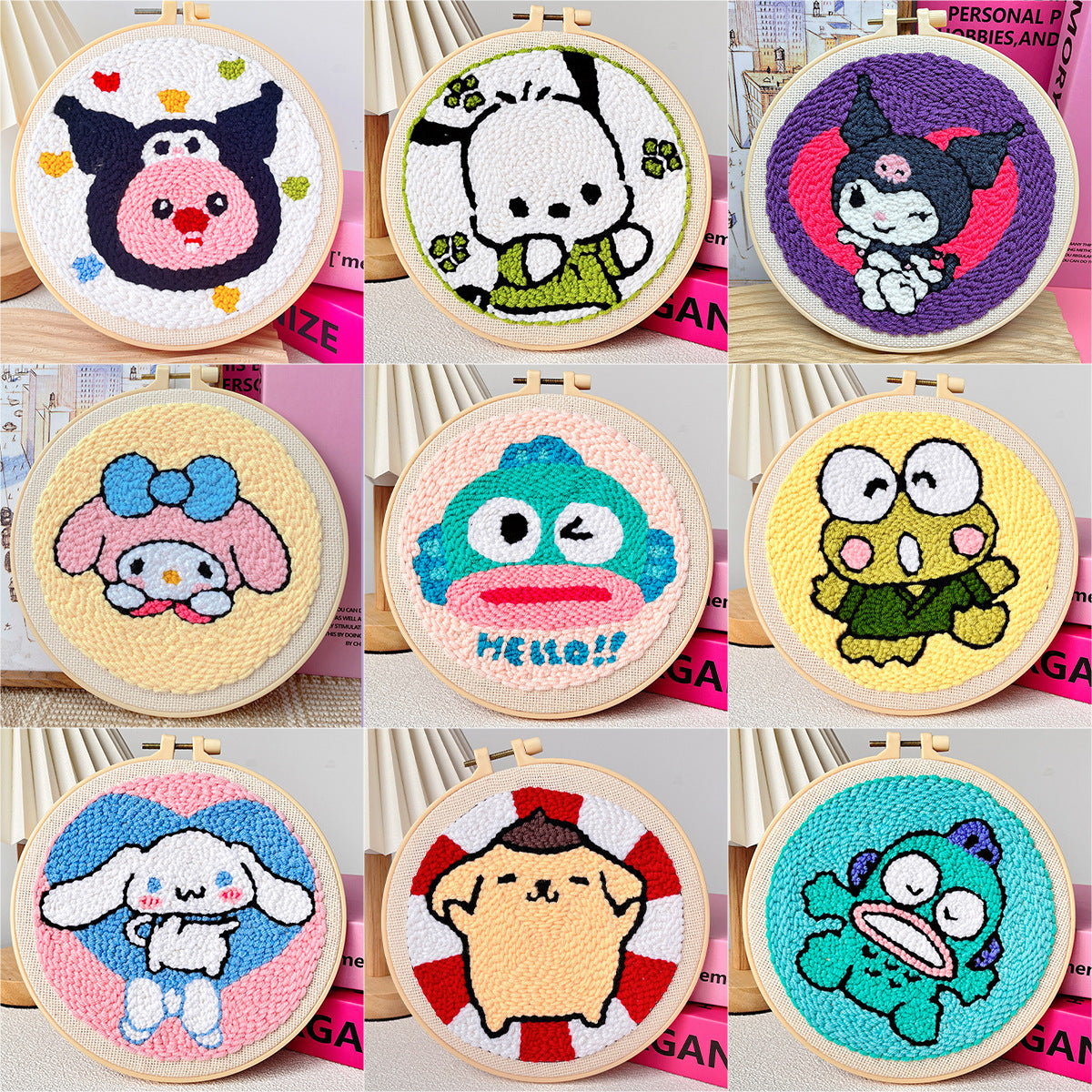 Punch Needle DIY Kit for Kids – Student Yarn Embroidery Hanging Craft Set