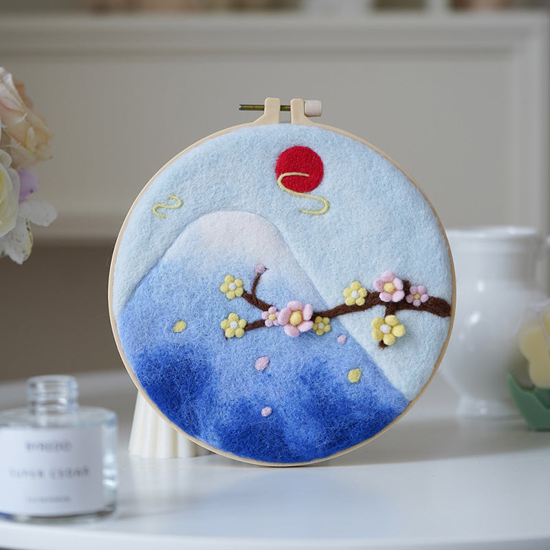 Punch Needle Wool Felting DIY Kit for Kids – Beginner Yarn Embroidery Wall Art