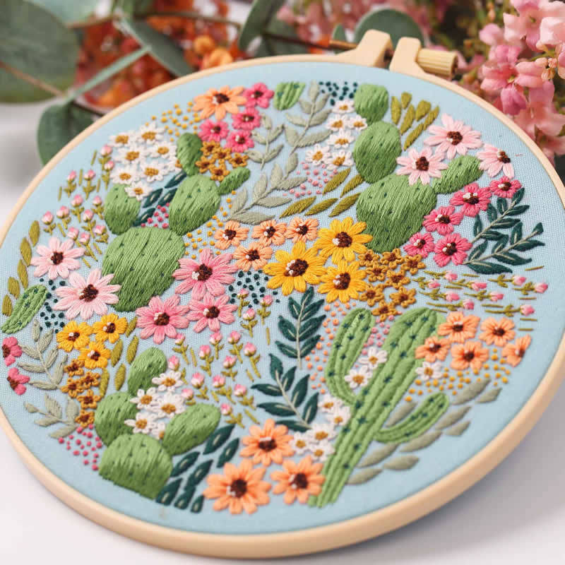 New flower group embroidery diy material package kit semi-finished Su embroidery Xiang embroidery handmade