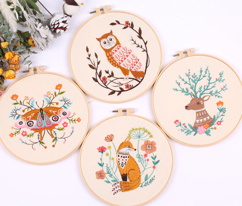 Entry-level new embroidery DIY material package kit Suzhou embroidery beginner cross stitch