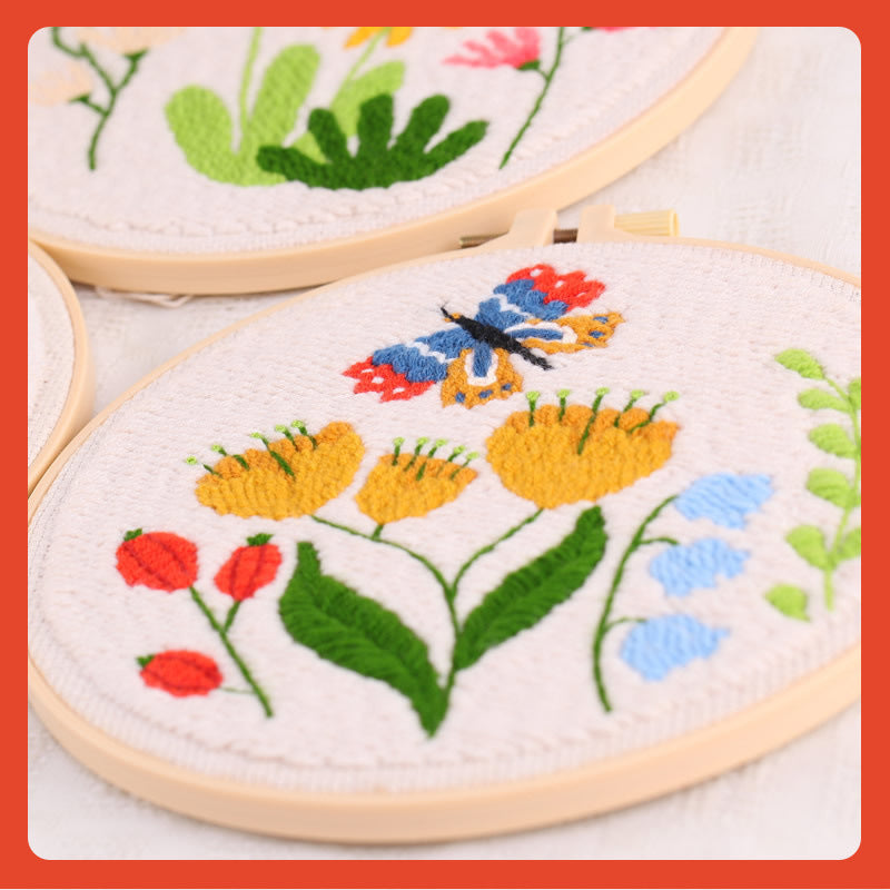 New handmade embroidery DIY stamp embroidery material package Punch Needle Rug punch needle