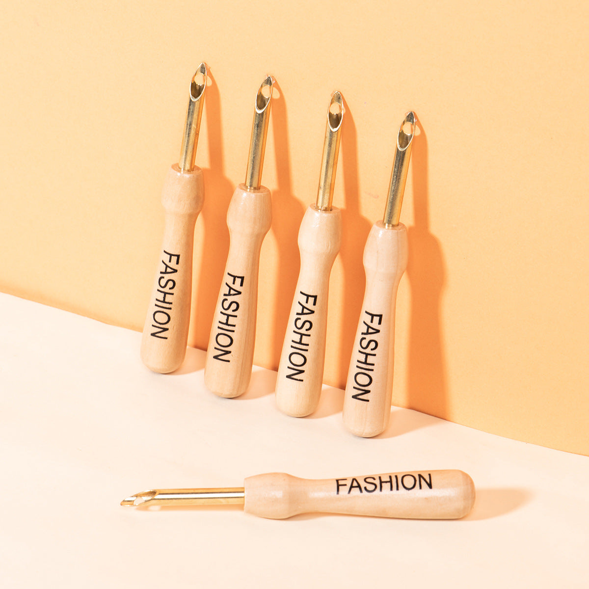 Wood Handle Punch Needle Tool DIY Embroidery Pen for Yarn Threading
