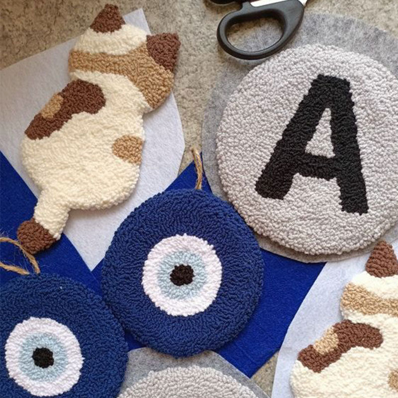 Punch Needle DIY Coaster Kit – Beginner Yarn Embroidery Set