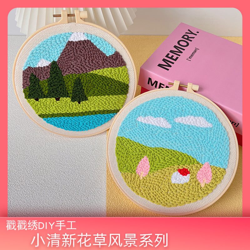 Punch Needle DIY Embroidery Kit for Kids – Beginner Yarn Craft Starter Set