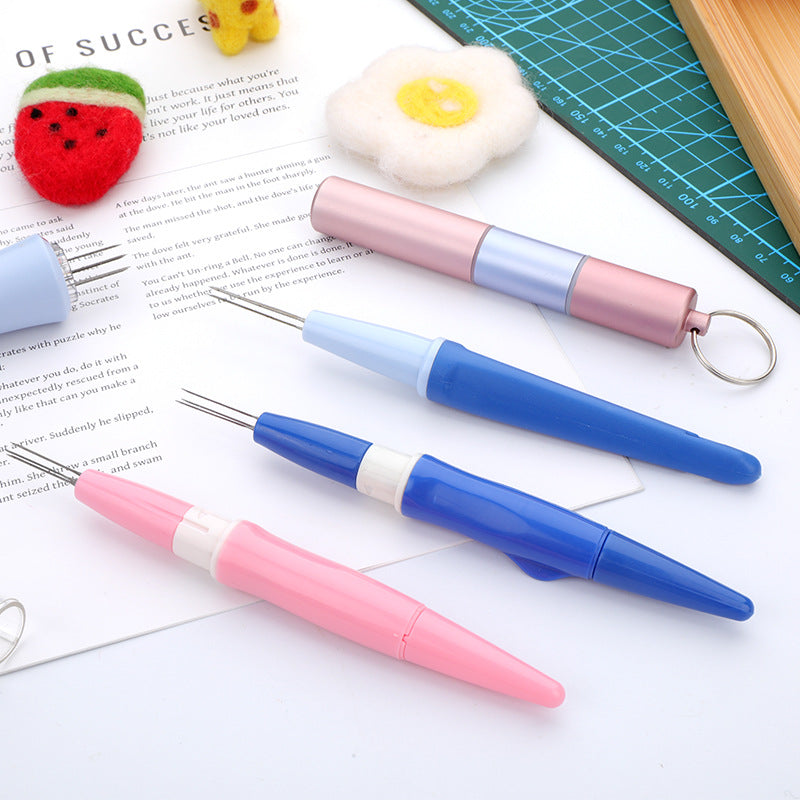 Needle Felting Pen Tool for Wool Crafts – DIY Multi-Needle Punch with Plastic Handle