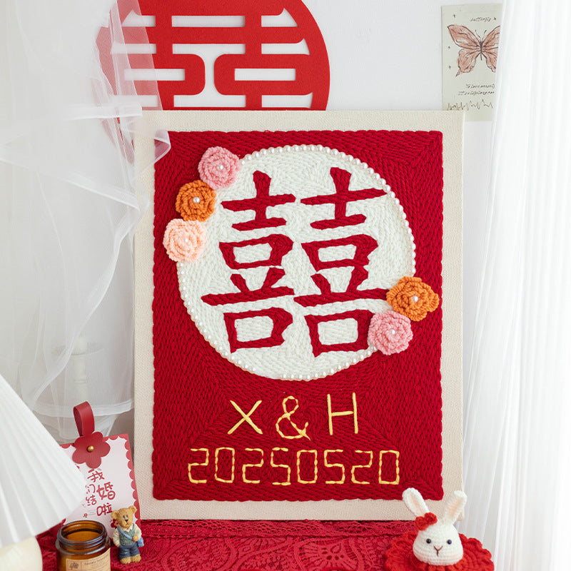 Handmade DIY Punch Needle Kit for Beginners Wedding Gift for Best Friend Bridal Room Decor