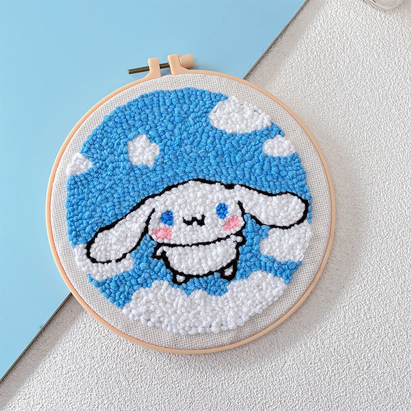 Punch Needle DIY Kit for Kids – Student Yarn Embroidery Hanging Craft Set