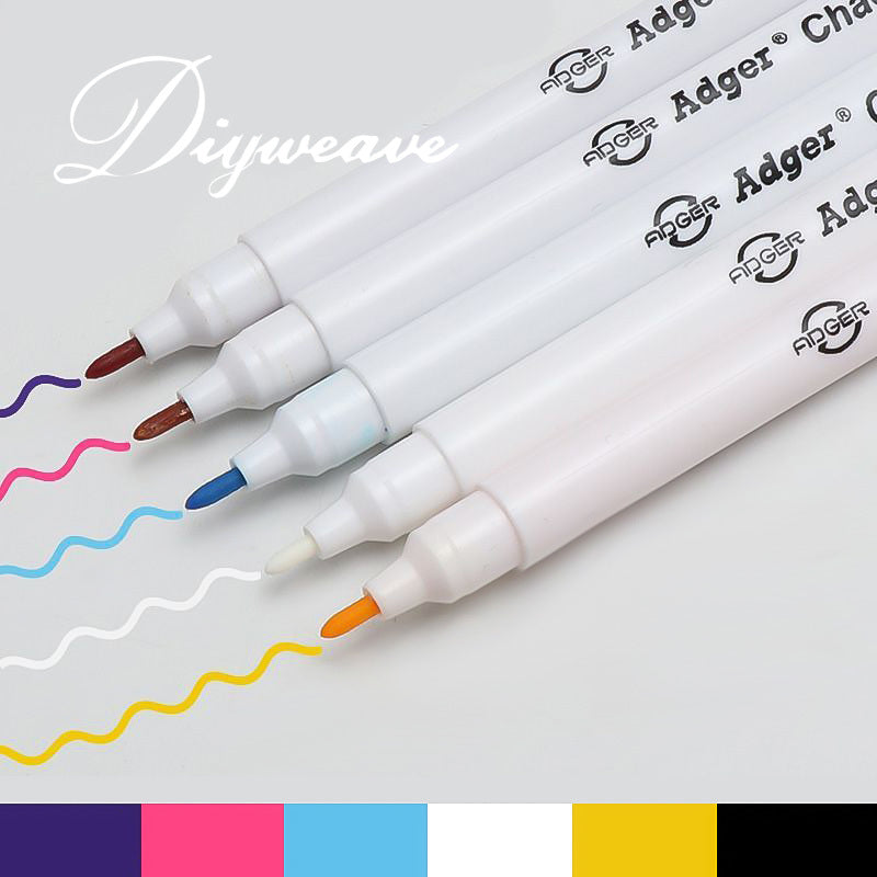 Water Erasable Fabric Marking Pens Color Disappearing Tailor Chalk Pens for Sewing and Dressmaking